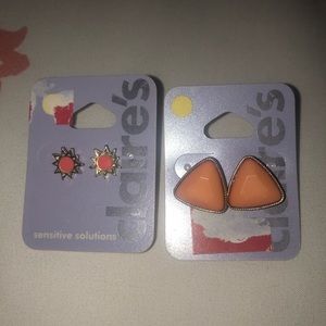 2 brand new, never worn earrings from Claire’s